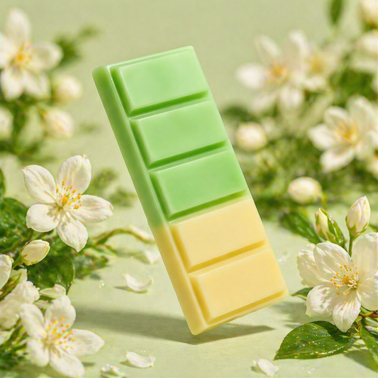 Jasmine (Mogra) Wax Melts – White Jasmine Soy Wax Bar for Fresh Home Fragrance | SIMSAURA