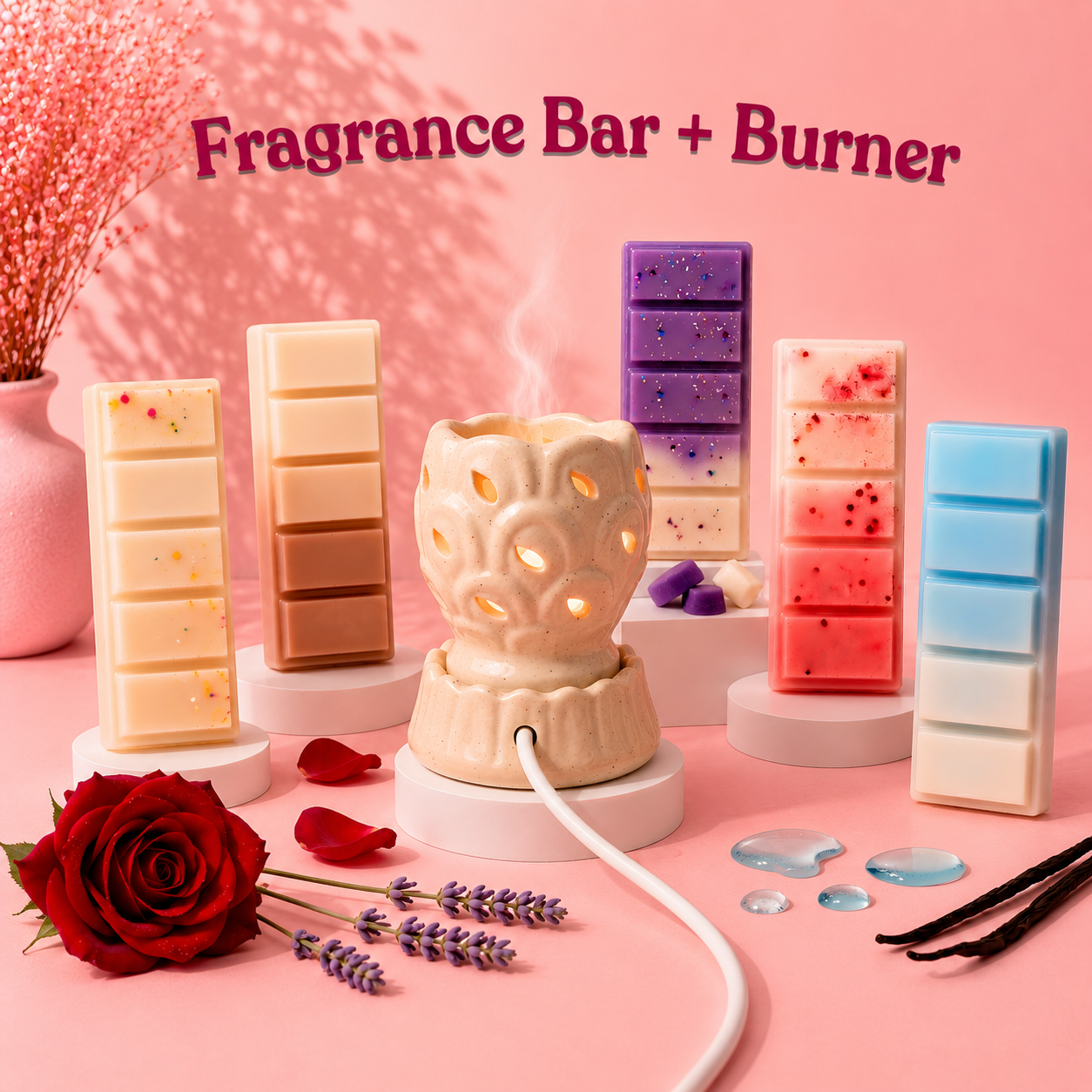 Electric Fragrance Wax Melt Gift Set – Burner + Premium Fragrance Soy Wax Bars