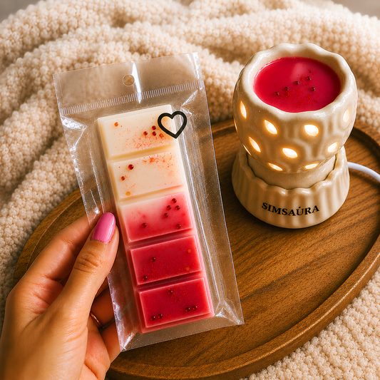 Electric Fragrance Burner Gift Set with Premium Soy Wax Melts | Home Fragrance Diffuser | Long Lasting Aroma for Home | SIMSAURA
