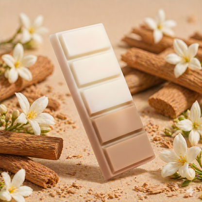 Pure Sandalwood Wax Melt Bar – Woody & Grounding Fragrance
