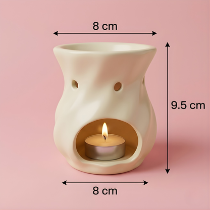 Terra Glow Wax Melt Burner – Minimal Ceramic Tealight Warmer