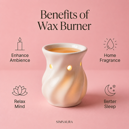 Terra Glow Wax Melt Burner – Minimal Ceramic Tealight Warmer
