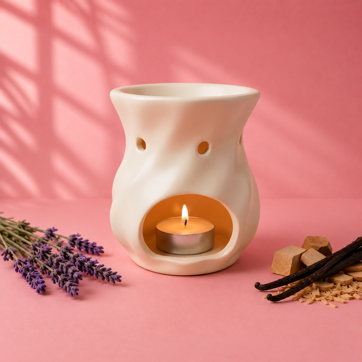 Terra Glow Wax Melt Burner – Minimal Ceramic Tealight Warmer