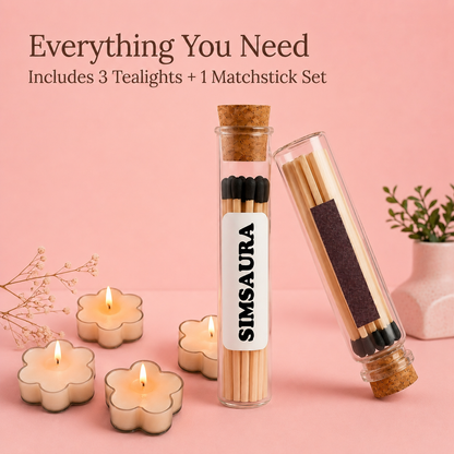 Ceramic Wax Melt Gift Set – Burner + 3 Soy Fragrance Bars + 3 × Tealight / 1 × Glass Matchstick Bottle