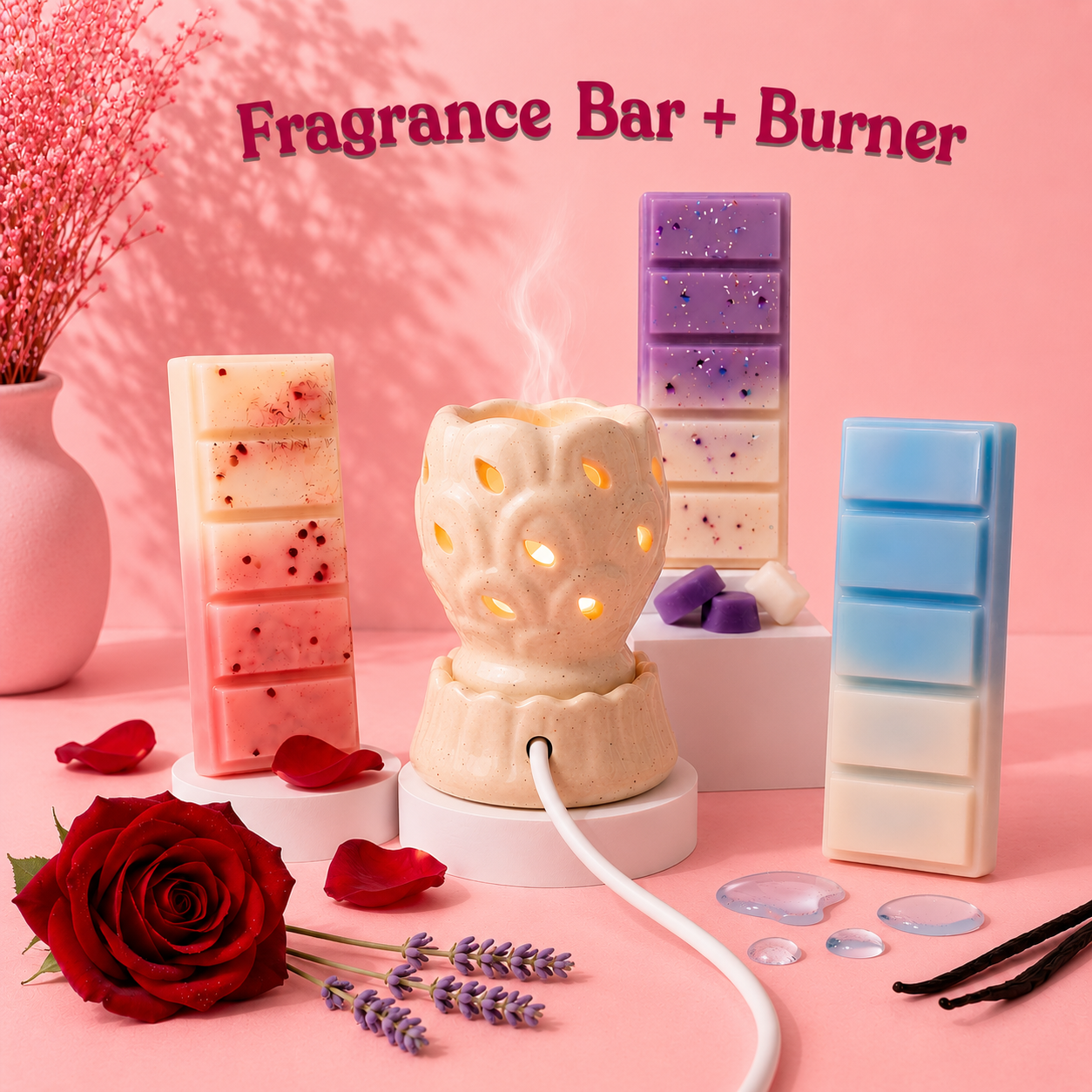 Electric Fragrance Wax Melt Gift Set – Burner + Premium Fragrance Soy Wax Bars