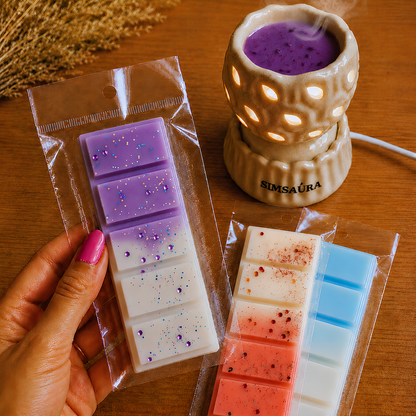 Wax Melt Discovery Gift Set – 5 Mixed Soy Fragrance Bars | Try All Scents | SIMSAURA
